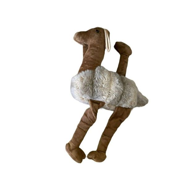 Vintage Llama Alpaca Plush Animal Large 21" long Jumbo Plush marble eyes - Picture 4 of 12